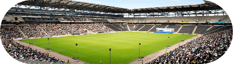 A stadium used for conventions for Bible education